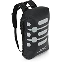 JDC Mochila para Moto 100% Impermeable Bolsa Resistente al Agua 30L- Reflector - Negra